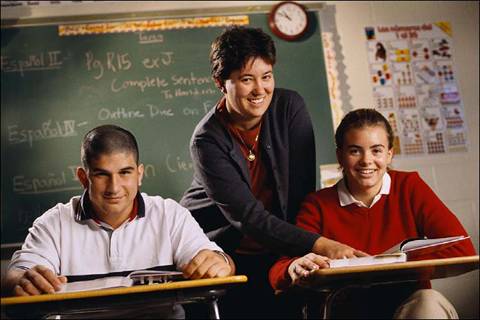 children and teacher